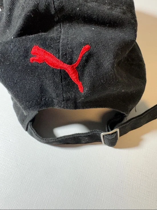 Puma x Ferrari mens one size black baseball cap hat EUC - Picture 4 of 4